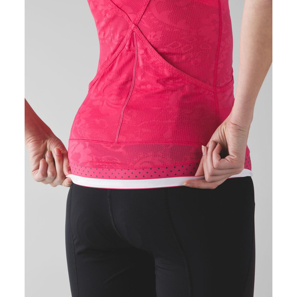 RARE Lululemon Lace Mesh Cycling Hiking Running Full Zip Jersey Pink 10 MINT - Picture 7 of 15